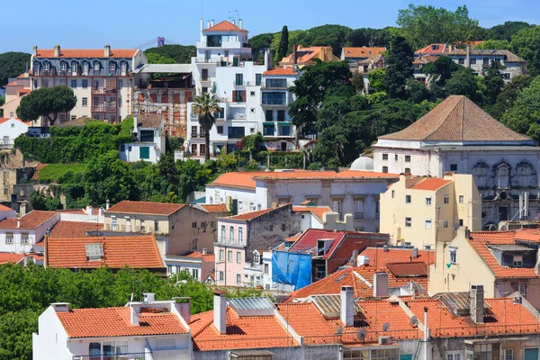 Lisbon cityscape from roof, Portugal. — Stock Photo, Image