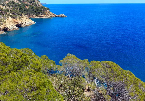 Zomer rotskust zeezicht (Spanje). — Stockfoto