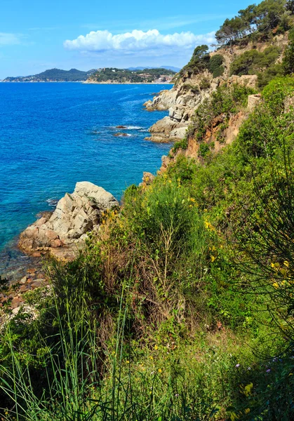 夏季岩石海岸海景 （西班牙). — 图库照片