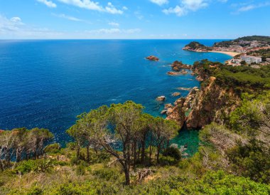 Tossa de Mar şehir Sahil (İspanya).