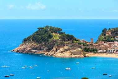 Tossa de Mar şehir Sahil (İspanya).