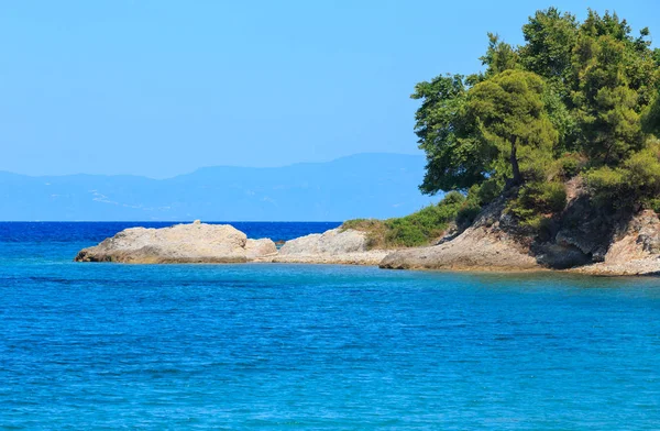Costa do mar Egeu (Chalkidiki, Grécia) ). — Fotografia de Stock