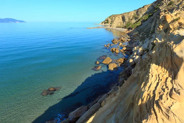 Morning sea coast Albania. — Stock Photo, Image