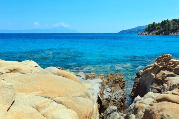 Costa del Mar Egeo (Calcidica, Grecia ). — Foto Stock