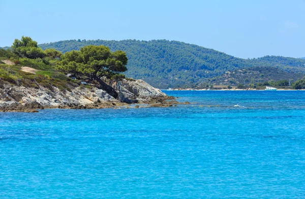 De kust van de Egeïsche Zee (Chalkidiki, Griekenland). — Stockfoto