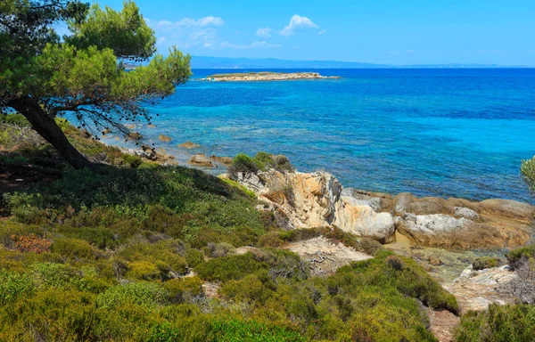 Egeiska havet kusten (Halkidiki, Grekland). — Stockfoto