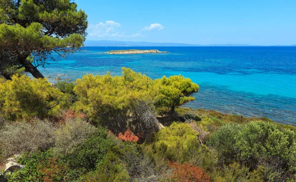 Costa del mar Egeo (Chalkidiki, Grecia ). — Foto de Stock