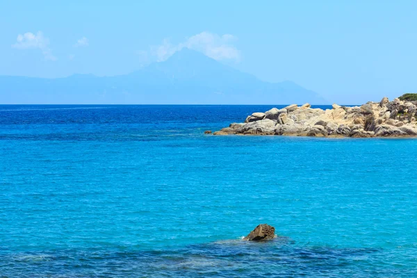 Costa del Mar Egeo (Calcidica, Grecia ). — Foto Stock