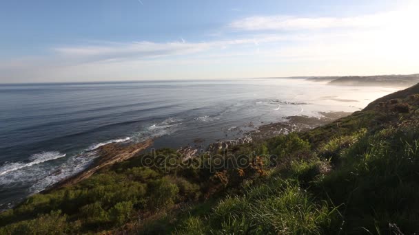 Mattina vista mare costa . — Video Stock