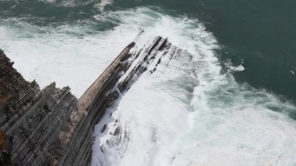 Estate vista sulla costa dell'oceano (Spagna ). — Video Stock