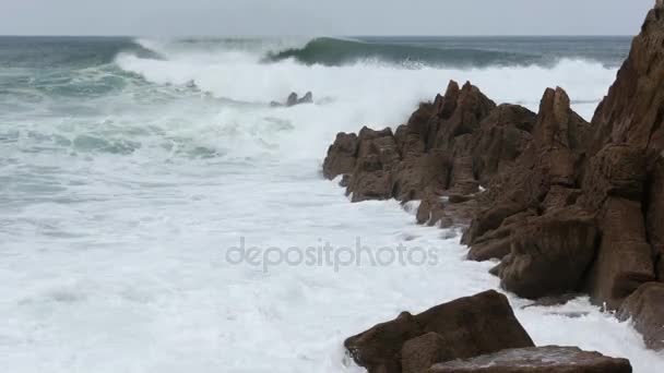 Tormenta del Océano Atlántico . — Vídeo de stock