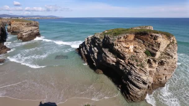 Côte cantabrique paysage d'été . — Video