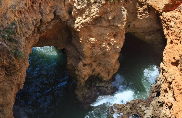 Atlantic rocky coast (Ponta da Piedade, Lagos, Algarve, Portugal — Stock Photo, Image
