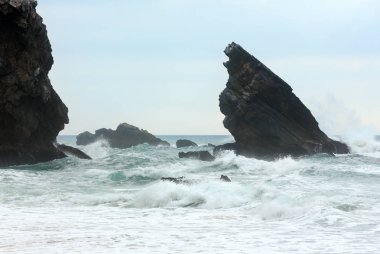 Atlantik Okyanusu fırtına, Portekiz.