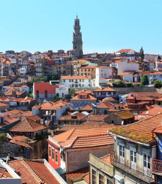 Porto şehir Üstten Görünüm (Potugal).