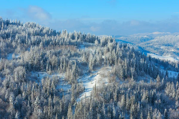 冬のウクライナのカルパチア山脈を風景します。. — ストック写真