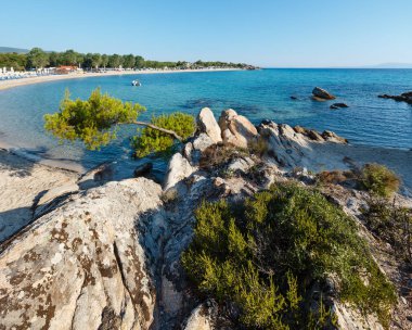 Yaz Platanitsi beach, Sithonia, Yunanistan. 