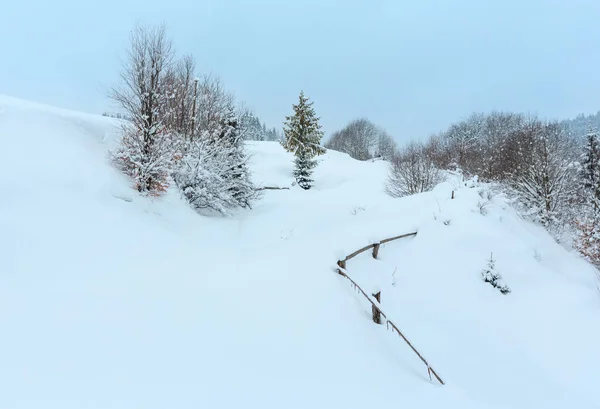 Inverno Cárpatos montanhas paisagem . — Fotografia de Stock