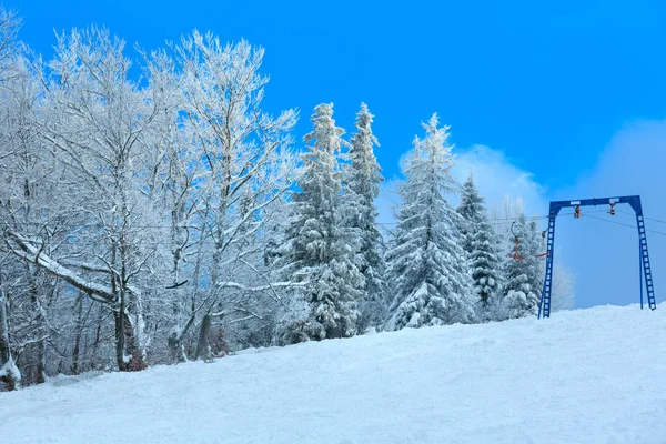 Inverno Cárpatos Montanhas paisagem, Ucrânia . — Fotografia de Stock