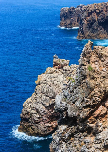 Storchennest auf Felsen. — Stockfoto