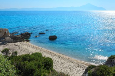 Summer Sithonia rocky coast, Greece.  clipart