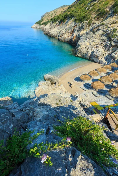Verano Costa del mar Jónico, Albania . — Foto de Stock