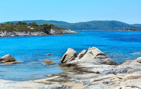 De kust van de Egeïsche Zee (Chalkidiki, Griekenland). — Stockfoto