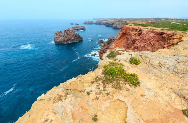 Zomer Atlantische rotskust (Algarve, Portugal). — Stockfoto