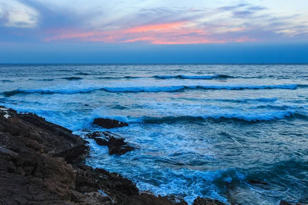 Sunset Atlantic coast (Guincho, Portugal). — Stock Photo, Image