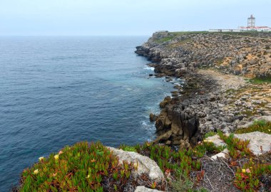 Deniz feneri Cape Carvoeiro (Peniche, Portekiz).