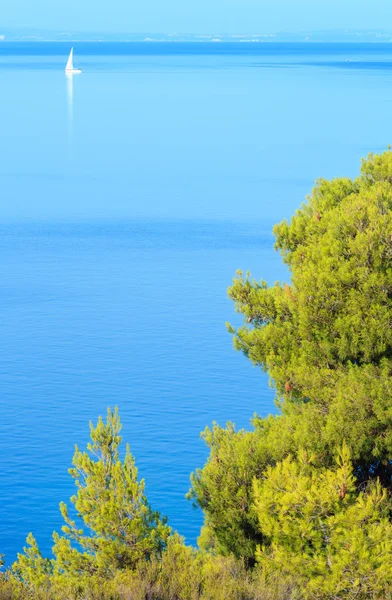 Reggel Égei partvidék, Sithonia, Görögország. — Stock Fotó