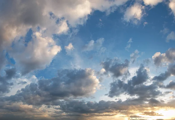 Zonsondergang hemel panorama achtergrond — Stockfoto