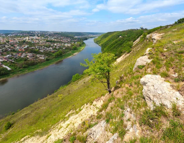 Dnister Nehri ve Zalischyky — Stok fotoğraf
