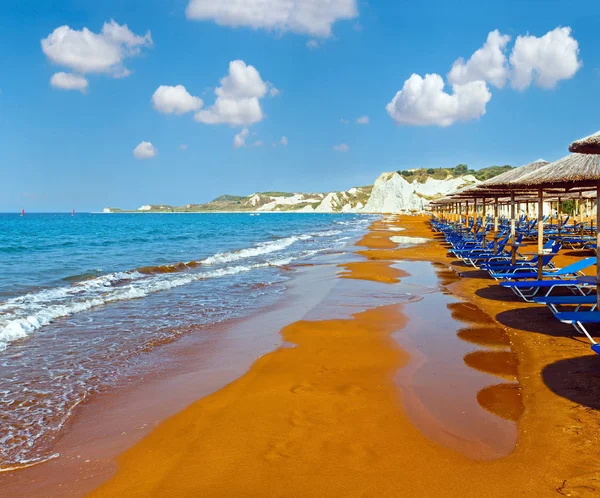 Xi Beach morning view (Greece, Kefalonia). — Stock Photo, Image