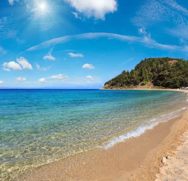 Costa del mar Egeo (Chalkidiki, Grecia ). — Foto de Stock