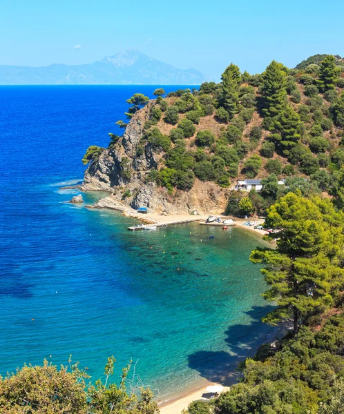 Costa do mar Egeu (Chalkidiki, Grécia) ). — Fotografia de Stock