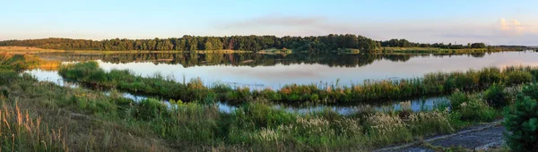 Noche verano lago panorama . —  Fotos de Stock