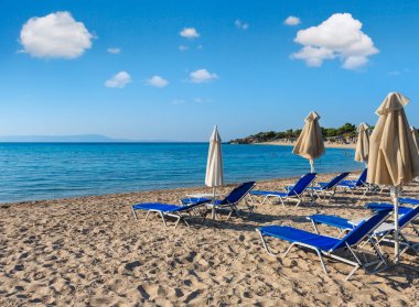 Yaz sabah beach (Chalkidiki, Yunanistan).