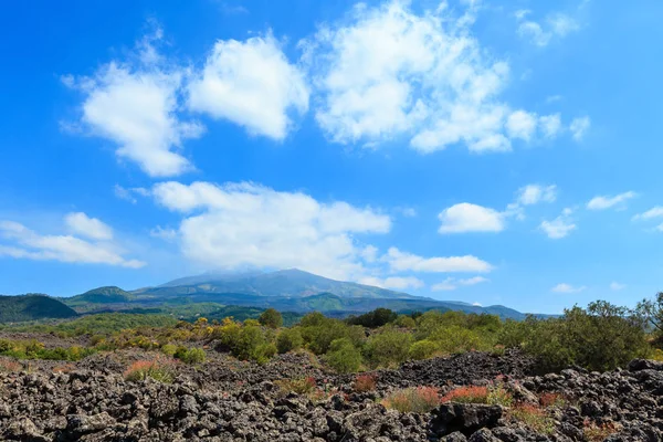 Vista del volcán Etna, Sicilia, Italia — Foto de Stock