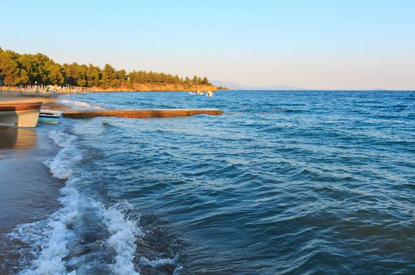 Laut matahari terbenam, Yunani . — Stok Foto