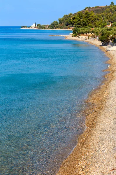 Letní moře pobřeží (Halkidiki, Řecko). — Stock fotografie