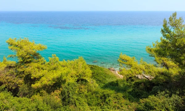 Costa del mar de verano (Halkidiki, Grecia ). — Foto de Stock