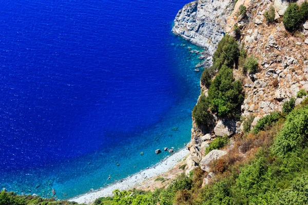 Deniz Sahil manzaralı Saint Elia Dağı üstten — Stok fotoğraf