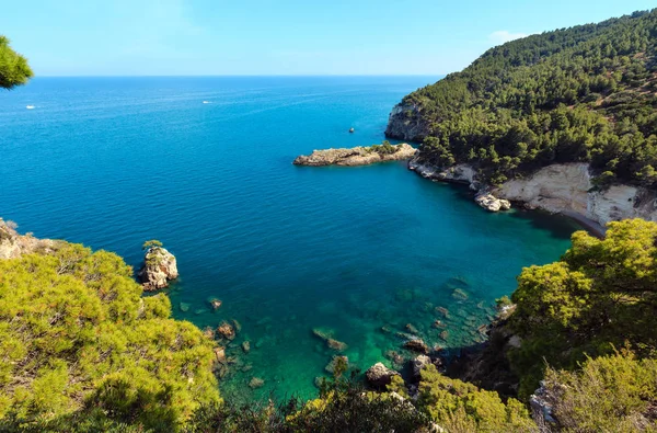 Summer coast Cala di Porto Greco, Gargano, Puglia, Italy — Zdjęcie stockowe