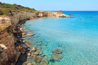 Deniz sahili Spiaggia della Punticeddha, Salento, İtalya