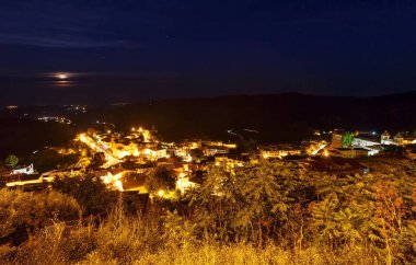 Gece Stilo Köyü, Calabria, İtalya.