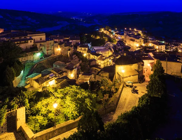 Night Stilo village, Calabria, Italy.