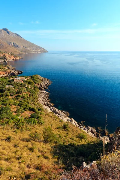 Ζιγκαρο θάλασσα ακτή, Σικελία, Ιταλία — Φωτογραφία Αρχείου