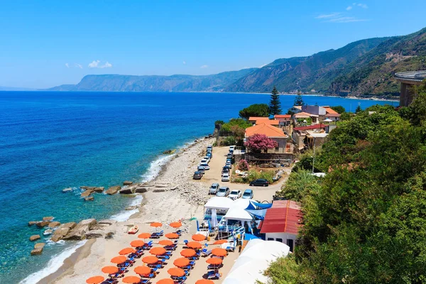 Scilla sea coast, Calabria, Itália . — Fotografia de Stock