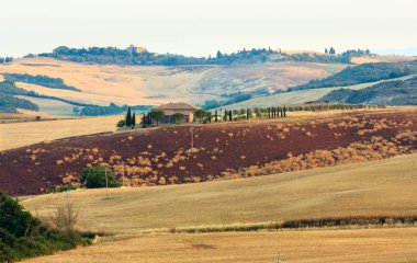 Tuscany gündoğumu kırsal, İtalya